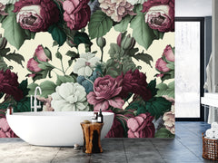 Cream J'adore Roses Floral Mural Wallpaper - 2.7m x 3m