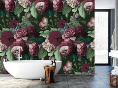 Olive J'adore Roses Floral Mural Wallpaper - 2.7m x 3m