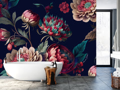Ataahua Floral Mural Wallpaper - 2.7m x 3m