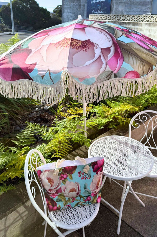 Floral beach bag canvas tote everyday bag NZ