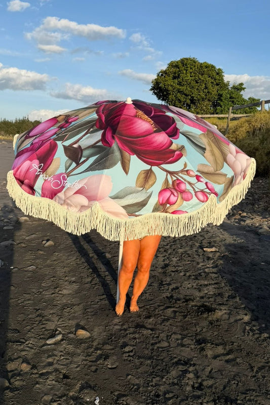 AS Beach Umbrella - Crimson Whisper