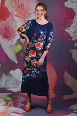 Model wearing the Navy Blair Emily Dress by Annah Stretton