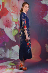 Side of model wearing the Annah Stretton Blair Emily dress