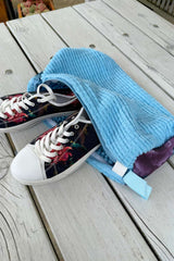 Blushing Blue Shoe Wash Bag