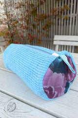 Blushing Blue Shoe Wash Bag