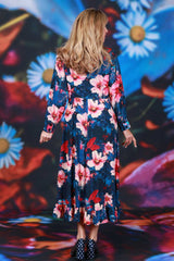 Statement frill dress womens