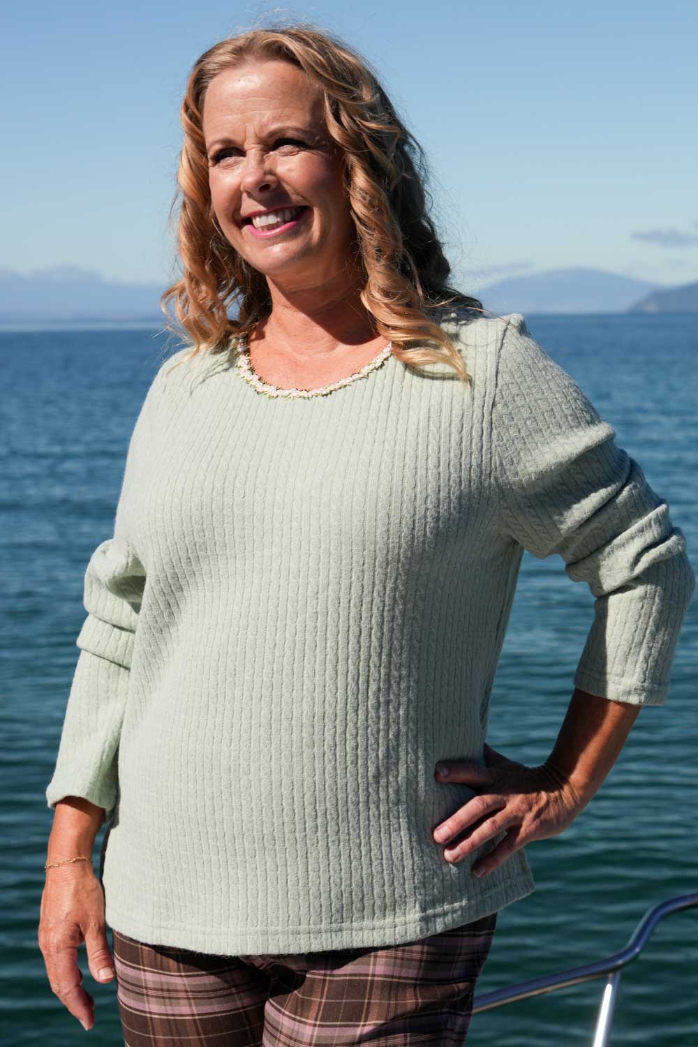 Candy Lane Sweater - Mint