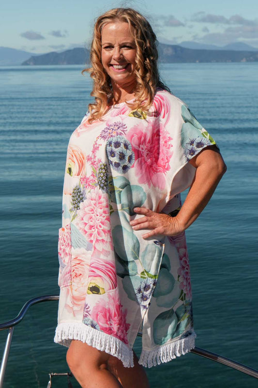 AS Hooded Towel Poncho - Anemone Nest