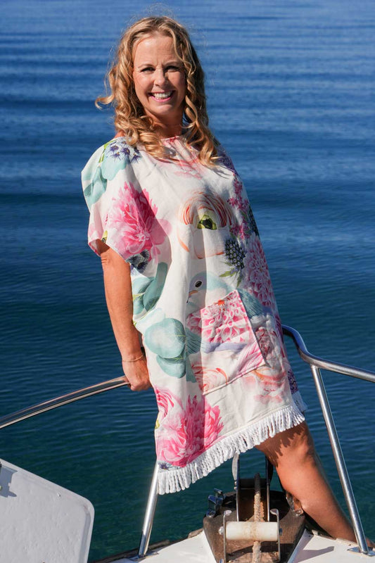 AS Hooded Towel Poncho - Anemone Nest