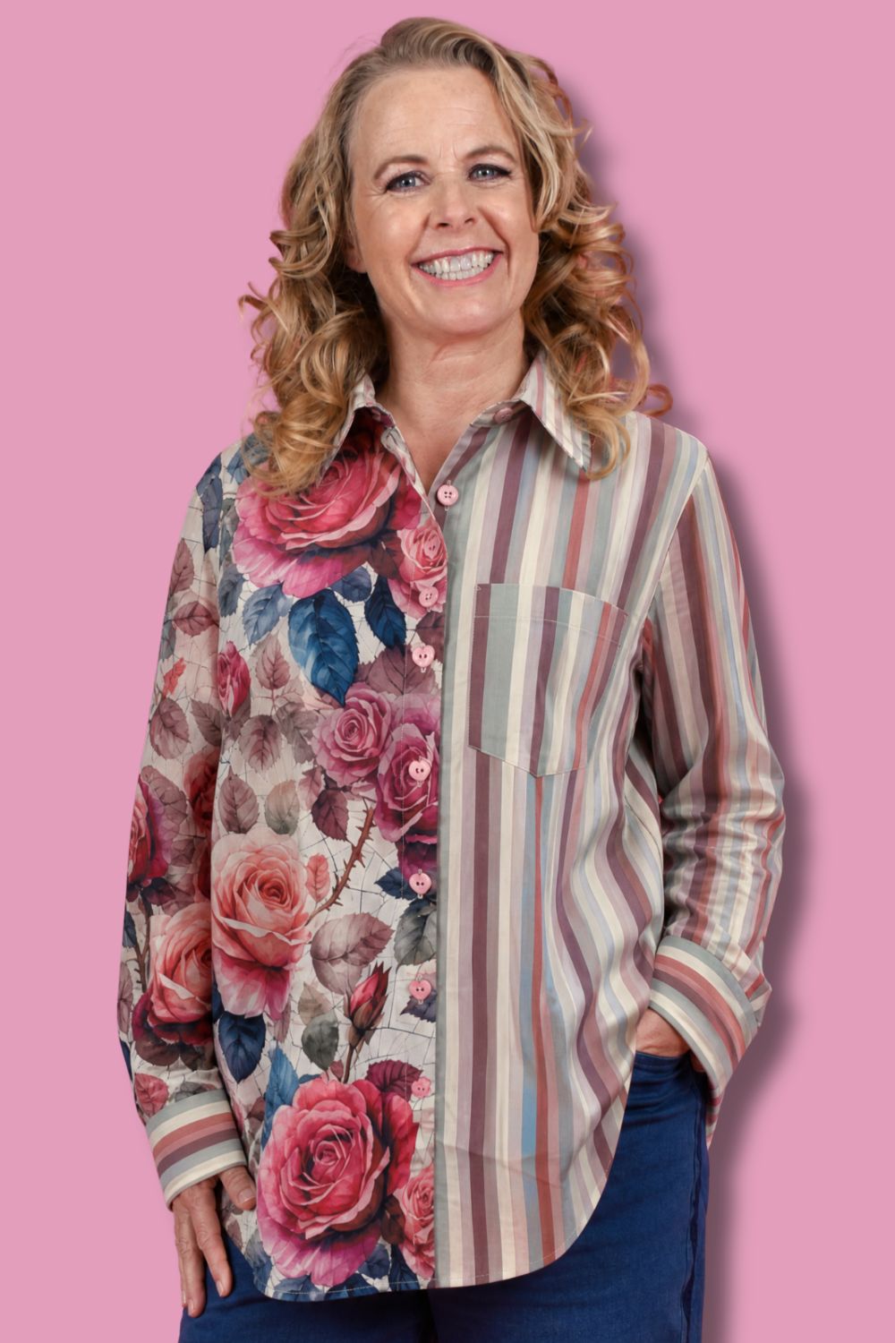 Eva Blouse - Heart Rose