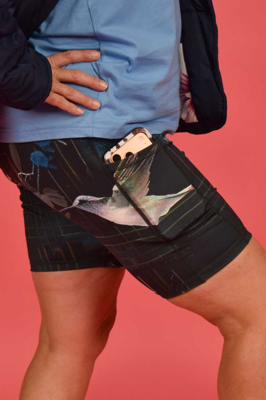 Shannon Phone Pocket Bike Shorts - Midnight Avery