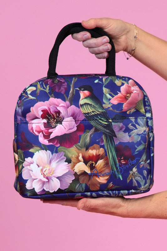Cosmetic Insulated Travel Bag - Peony Aviary