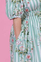 Elle Dress - Meadow Stripes
