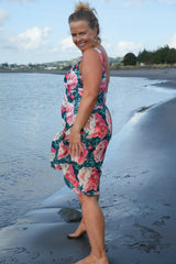 Erika One-Piece Bather - Vintage Peonies