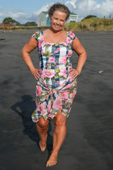 Georgie One-Piece Bather - Gingham Bloom