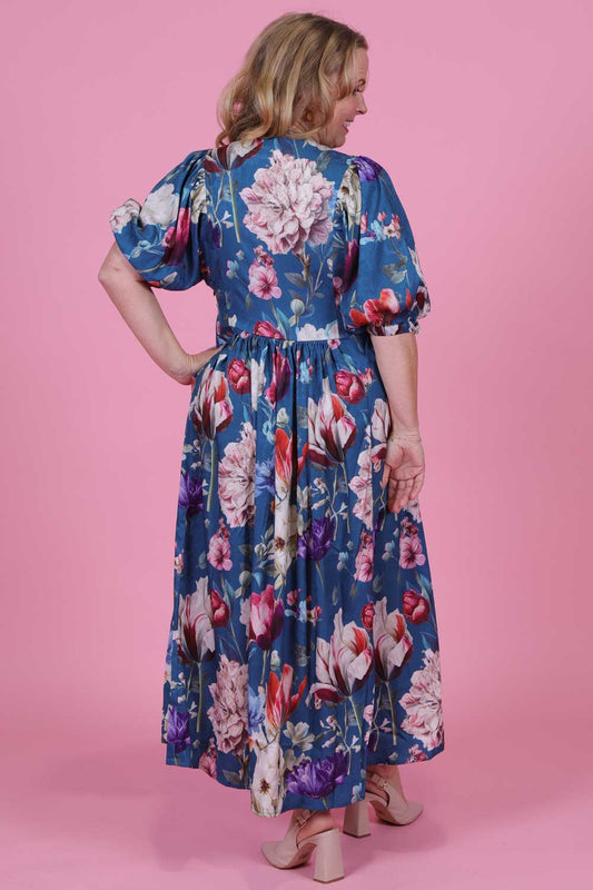 Gloria Dress - Navy Fusion