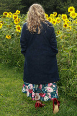 Classic navy winter coat womens