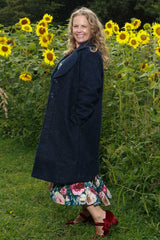 Tailored winter coat with lapels
