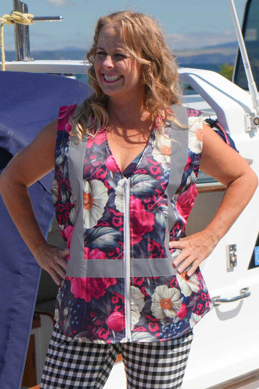 Florence Hi-Vis Vest - Jungle Mulberry