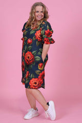 Layla Dress - Vintage Ruby