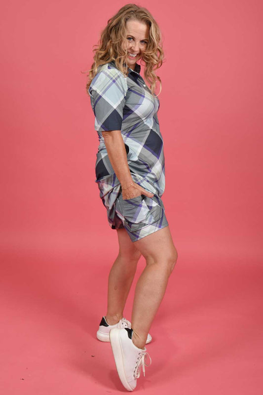 Lydia Dress - Green Plaid