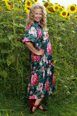 Madly Harriet Dress - Cerise Peony