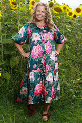 Madly Harriet Dress - Cerise Peony