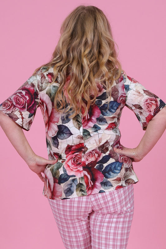 Mismatch Tee - Heart Rose
