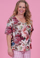 Mismatch Tee - Heart Rose