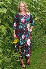 Nancy Pleated Dress Winter Rose Annah Stretton