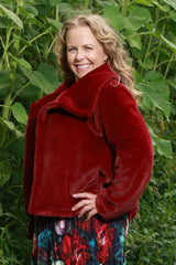 Not Too Furry Too Jacket - Raspberry