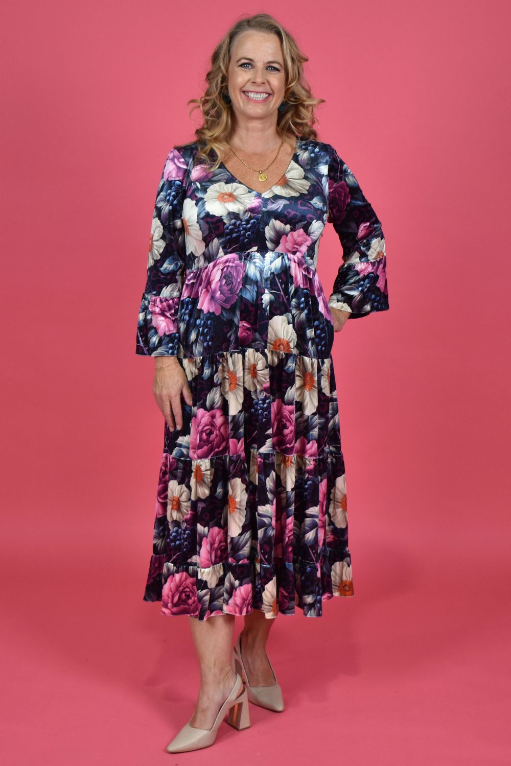 Magic Dianna Velvet Dress - Jungle Mulberry