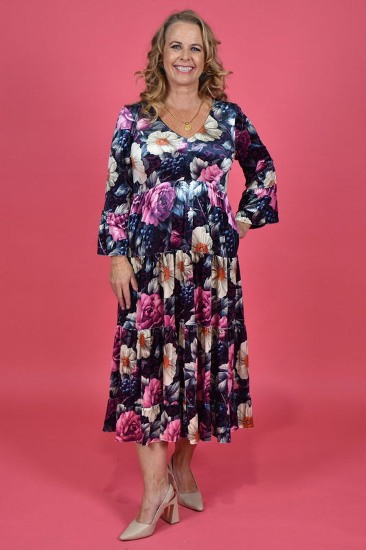 Magic Dianna Velvet Dress - Jungle Mulberry