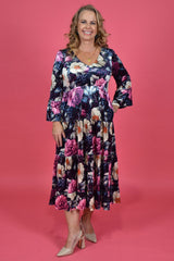 Magic Dianna Velvet Dress - Jungle Mulberry
