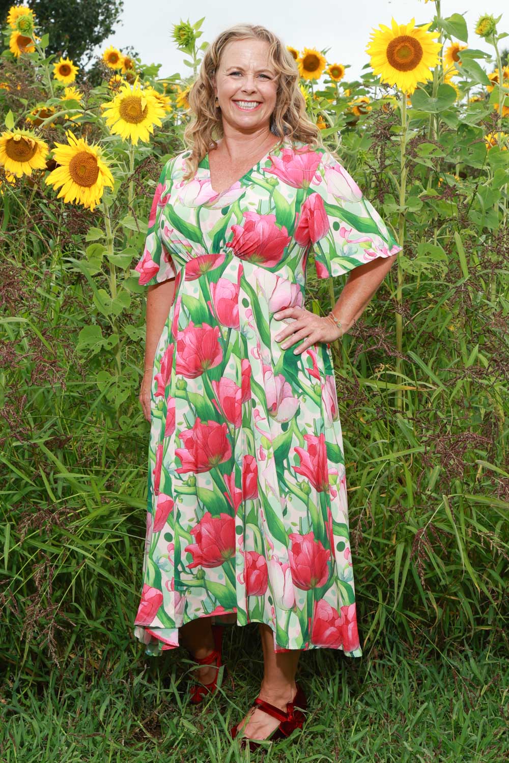 Veronica Town Dress - Garden Delight