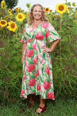 Veronica Town Dress - Garden Delight