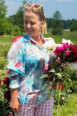 Have Faith Blouse - Lush Bloom