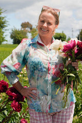 Have Faith Blouse - Lush Bloom