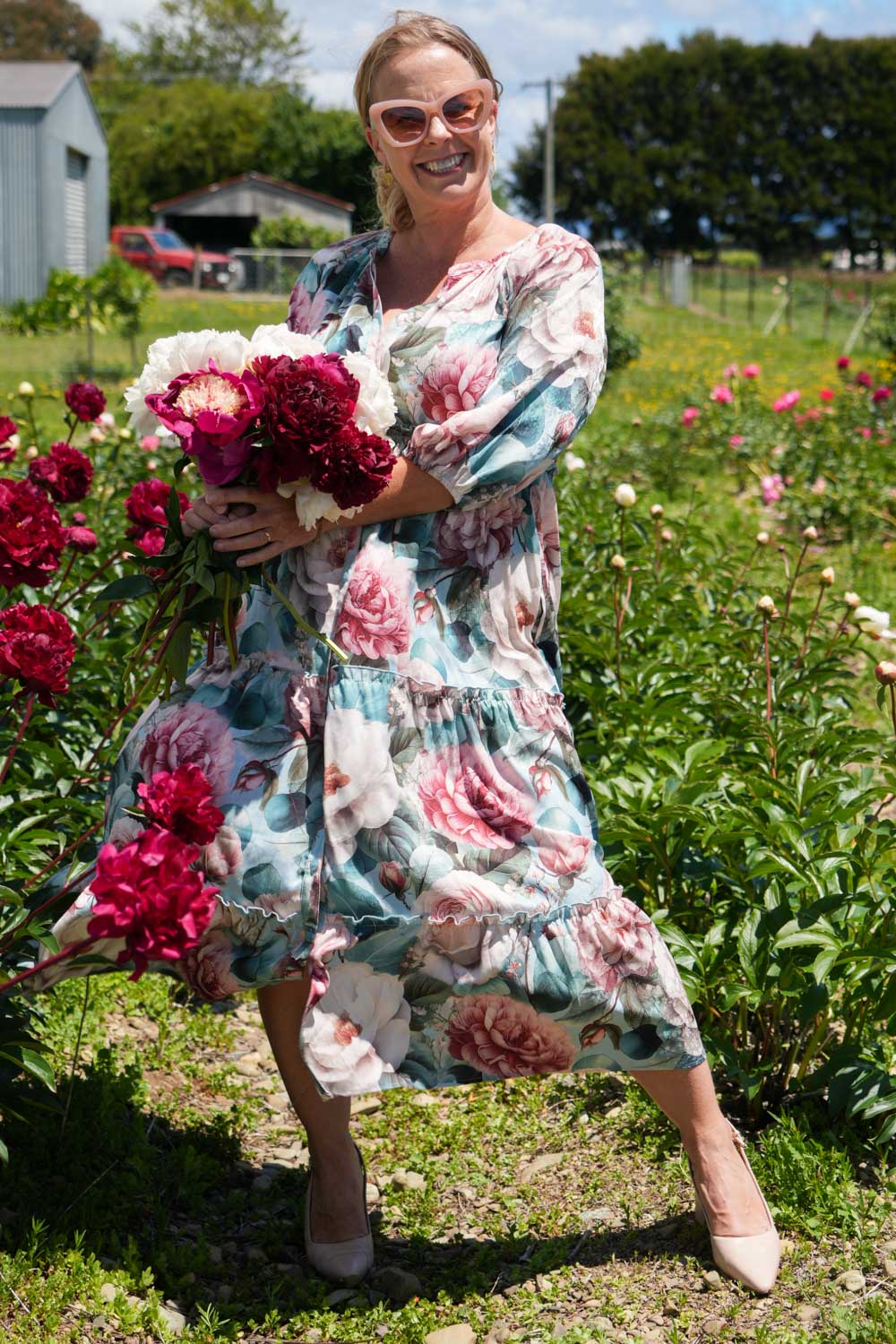 Jasmine Grace Dress jacquard floral dress