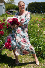 Jasmine Grace Dress jacquard floral dress