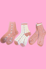 Candy Crew Socks - Pack of 3 - Pinks