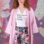 Casey Linen Robe - Pink