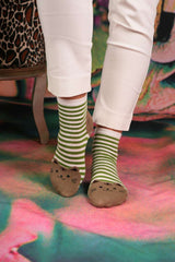 Cat Grip Socks - Multi Pack Of 3