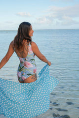 Cotton Wrap Teal Spot – swimwear accessory