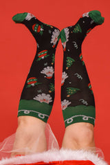 Annah Stretton Smiley Santa compression socks – festive Christmas design