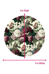 Circle Mural - Cream J'adore Roses