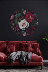 Circle Mural - Winter Rose