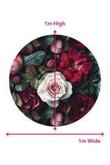 Circle Mural - Winter Rose