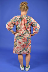 Lightweight cotton day dress with shirring detail