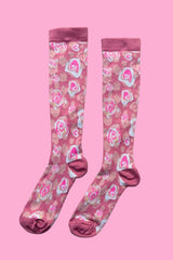 Compression Socks - Roses Scattered